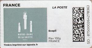 Stamp, Notre Dame de la Salette Paris, France,  , Churches - Cathedrals - Basilicas - Chapels, Saints