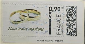 Stamp, Nous nous marrions, France,  , Jewelery, Weddings