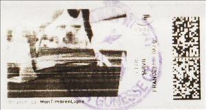 Stamp, Running, at the Starting Block in black, France,  , Running, Sports