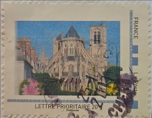 Stamp, Saint-Etienne de Sens Cathedral, France,  , Buildings, Churches - Cathedrals - Basilicas - Chapels