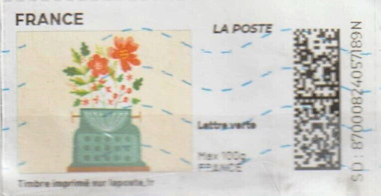 Summer. Flowers on a Typewriter. Redesign no Laposte logo