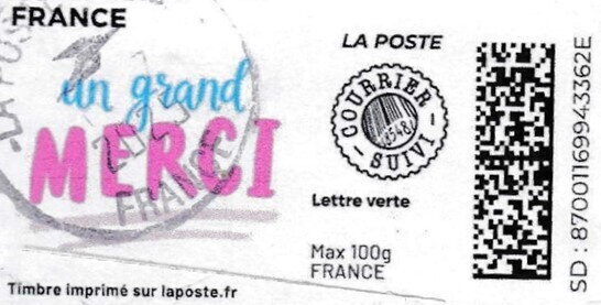 Un Grand Merci. Courrier Suivi