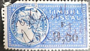 Stamp, Timbre Fiscal, France,  , Coins, Gods and goddesses, Mythology