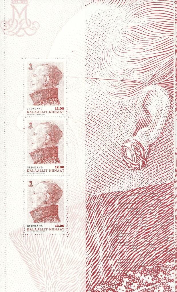 Queen Margrethe II, booklet pane 1