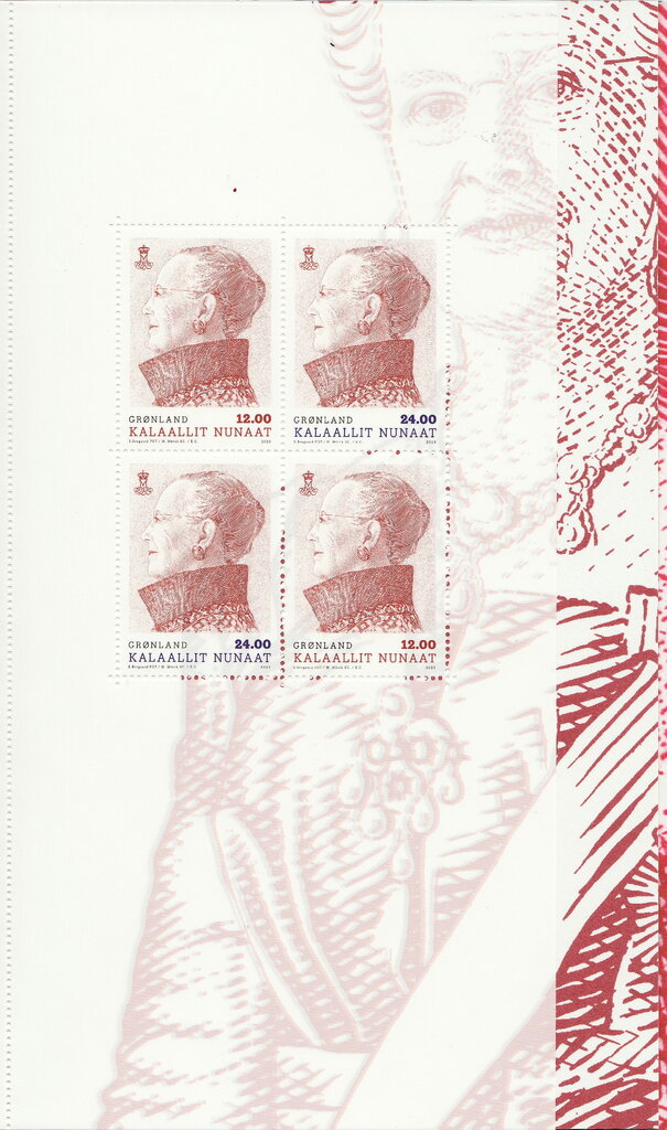 Queen Margrethe II, booklet pane 3