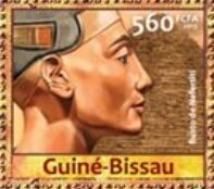 Stamp, 100th Anniversary of the Discovery of the Bust of Nefertiti, Guinea-Bissau,  , Anniversaries and Jubilees, Archaeology
