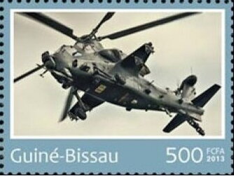Stamp, Chinese Armed Forces, Guinea-Bissau,  , Air Forces, Aviation, Helicopters, Military Forces