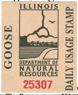 Stamp, Department of Natural Resources insignia, Illinois (IL),  , Geese, Hunting, Seals (Emblems)