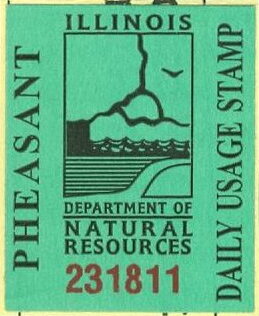 Stamp, Department of Natural Resources insignia, Illinois (IL),  , Hunting, Pheasants, Seals (Emblems)