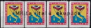Se-tenant, Location of Rose Island with Overprint, Italy,  , Geography