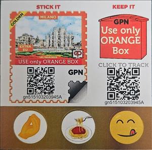 Stamp, Milano - "Duomo" di Milano, Italy,  , Churches - Cathedrals - Basilicas - Chapels, Food, Hands, Mailboxes