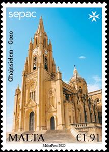 Stamp, Our Lady of Loreto Church, Ghajnsielem, Malta,  , Churches - Cathedrals - Basilicas - Chapels, S.E.P.A.C.