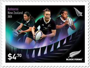 Stamp, Black Ferns Womens' Rugby Team, New Zealand,  , Rugby, Sports, Women