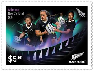 Stamp, Black Ferns Womens' Rugby Team, New Zealand,  , Rugby, Sports