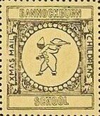 Stamp, Clown with Turkey on a Platter, Scotland,  , Christmas, Schools
