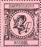 Stamp, Girl with gifts, Scotland,  , Christmas, Schools