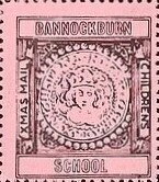 Stamp, Kings face on coin, Scotland,  , Christmas, Schools