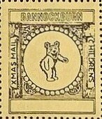 Stamp, Laughing Bear facing right, Scotland,  , Christmas, Schools
