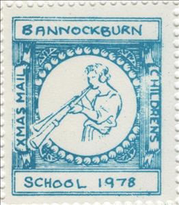 Stamp, Musician with wind instrument, Scotland,  , Christmas, Schools