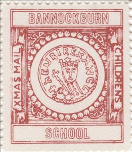 Stamp, Obverse of old coin, Scotland,  , Christmas, Schools