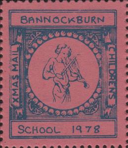 Stamp, Person playing an instrument with a bow, Scotland,  , Christmas, Musical Instruments, Schools