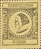 Stamp, Santa facing left, Scotland,  , Christmas, Schools