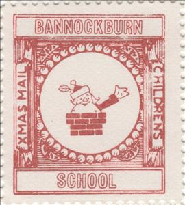 Stamp, Santa in Chimney, Scotland,  , Christmas, Schools