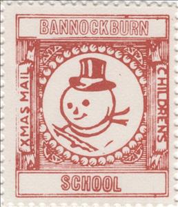 Stamp, Snowman facing left, Scotland,  , Christmas, Schools