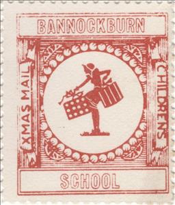 Stamp, Woman with two gifts, Scotland,  , Christmas, Schools