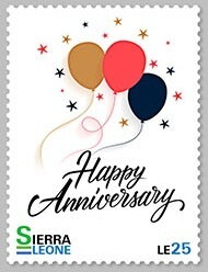 Stamp, Personnalized Stamp, Sierra Leone,  , Air Balloons, Letters (Alphabet)