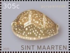 Stamp, Lyncina vitellus, Sint Maarten,  , Animals (Fauna), Molluscs, Shells, Snails and Slugs