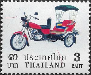 Stamp, Thai Tricycle, Thailand,  , Bicycles, Transport