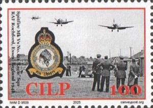 Stamp, Aviators, American Pilots of Eagle Squadron, RAF, United Kingdom of Great Britain & Northern Ireland,  , Aircraft, Aviation, Pilots