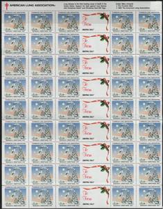 Full Pane, American Lung Association 1993, United States of America,  , Charity, Christmas, Geese, Moon, Stars, Trees, Tuberculosis / TBC