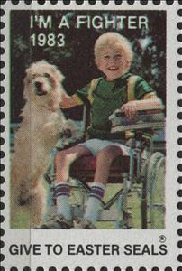 Stamp, I'm a Fighter, United States of America,  , Charity, Children, Disabled, Easter