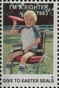 Stamp, I'm a Fighter, United States of America,  , Charity, Children, Disabled, Easter