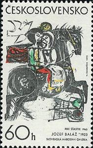 Stamp, Quest for Happiness, by Josef Baláž (1965), Czechoslovakia,  
