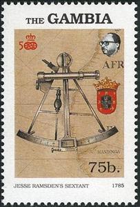 Stamp, Jesse Ramsdens Sextent, Gambia,  