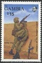 Stamp, Assault course, Gambia,  , Army