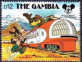 Stamp, M10001 Union Pacific, Gambia,  , Disney