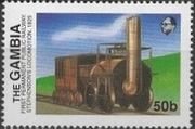 Stamp, Stephensons Rocket, Gambia,  