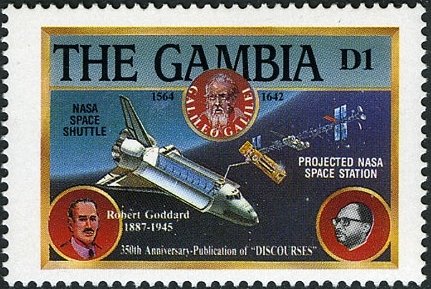 Stamp, Space Shuttle, Gambia,  