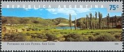 Stamp, Potrero de Los Funes, Argentina,  , Landscapes