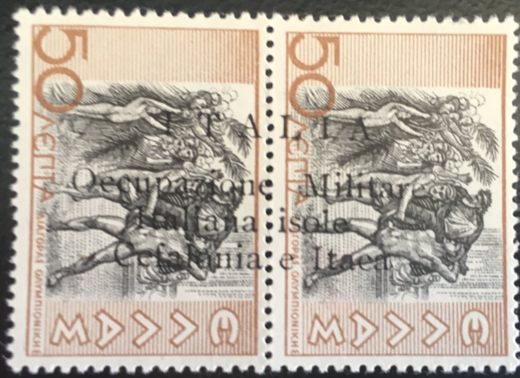 Greece Stamp Overprinted - "ITALIA ...Occupazione"