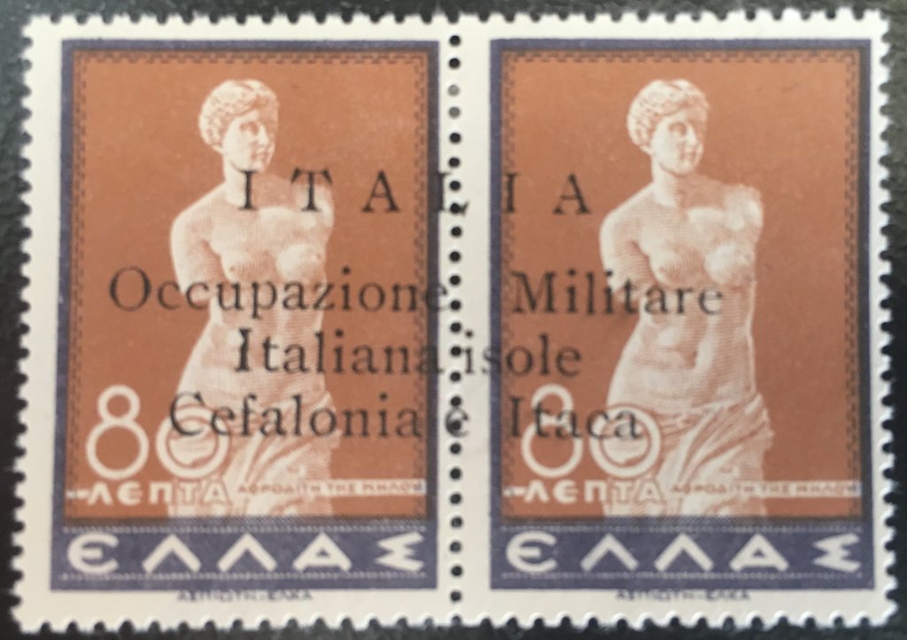 Greece Stamp Overprinted - "ITALIA ...Occupazione"