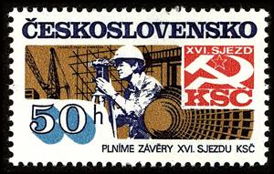 Stamp, Civil engineering construction, Czechoslovakia,  , Engineers
