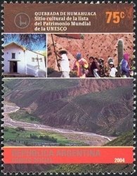 Stamp, Quebrada de Humahuaca (World Heritage 2003), Argentina,  