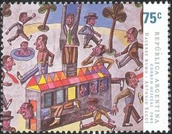 Stamp, Antonio Seguí, Argentina,  , Art