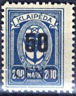 Stamp, New value on Memeledition, Lithuania,  