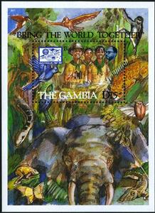 Souvenir Sheet, Nature Study, Gambia,  